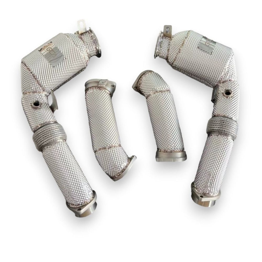 2024 + Bmw X5M/X6M Front Race Pipes | F95/F96 Lci Yes Heat Shield / 200 Cell Euro 6 Sport High Flow